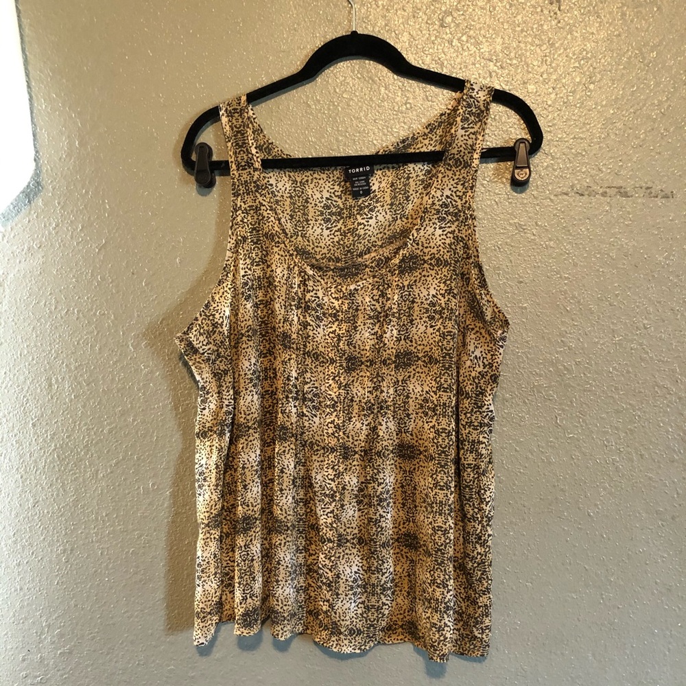 torrid Animal Print Tank Top in Beige and Black